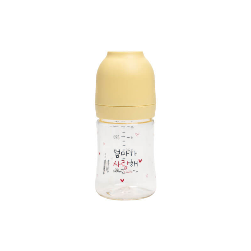 ขวดนม PA - HAENIM รุ่น NOTHING™ ขนาด 5 ออนซ์ ลาย MOM สีเหลือง (ไม่รวมจุกนม)_0